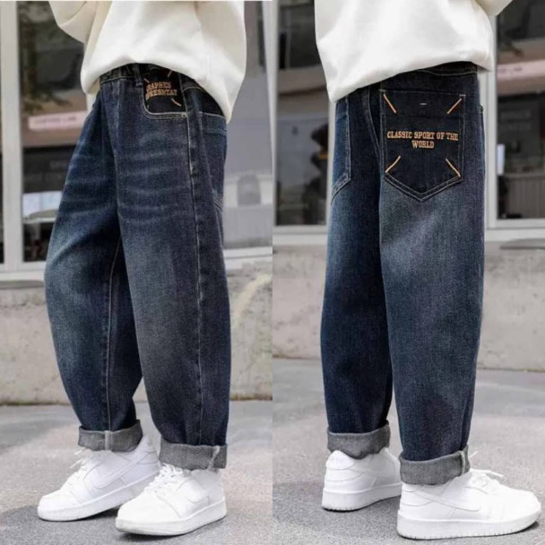Slide-1) Джинси  Classic Fashion 6365 Classic sport Сині