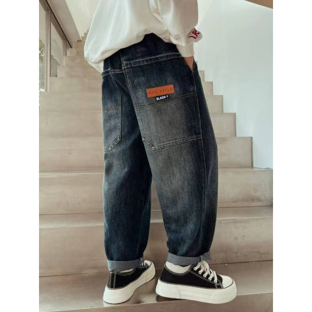 Slide-1) Джинси Classic Fashion z1295 Max Style Сині