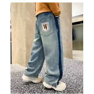 Джинси Classic Fashion 1169 W з синім лампасом Блакитні