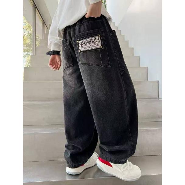 Slide-1) Джинси Classic Fashion z1305  Martin широкі Чорні