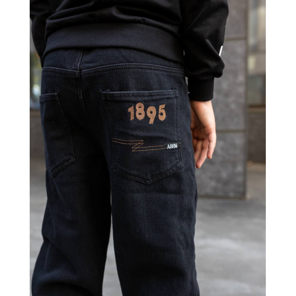 Slide-2) Джинси утеплені 252807 New kids 1895 Чорні