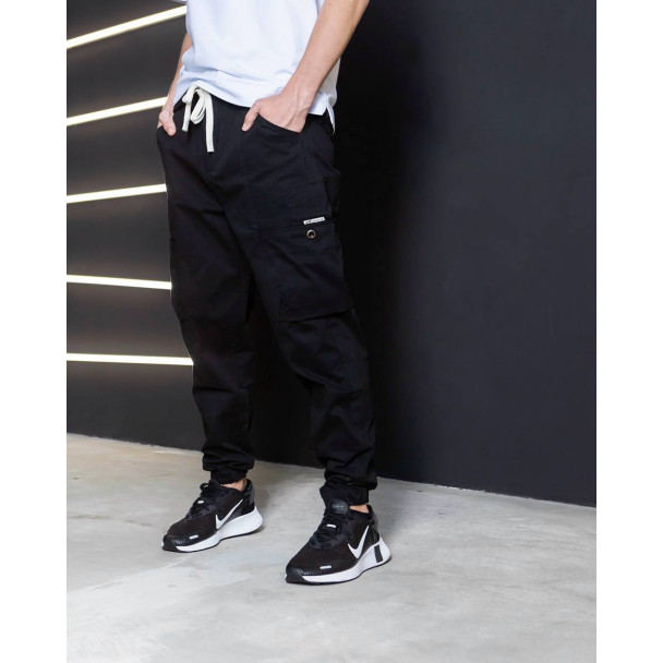 Slide-1) Джогери котонові 7001 Q Fashion Чорні