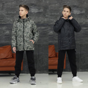 Куртка Miostore демісезонна двостороння Бронза/Чорна