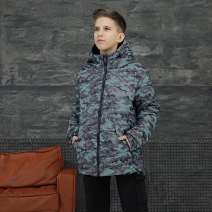 Куртка Miostore демісезонна двостороння Хакі/Сіра