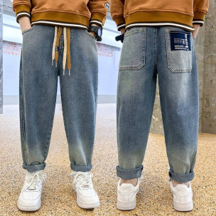 Джинси Classic Fashion z903 з подвійним шнурком Блакитні