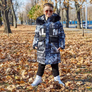 Пуховик Classic Fashion 9309 Palm Сірий