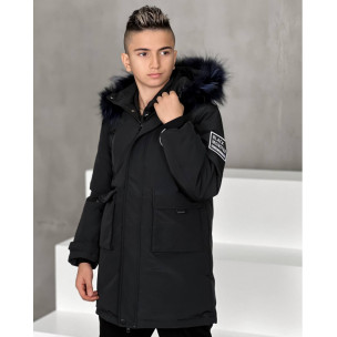 Пуховик-парка 2146 XIAO Black monster Чорний