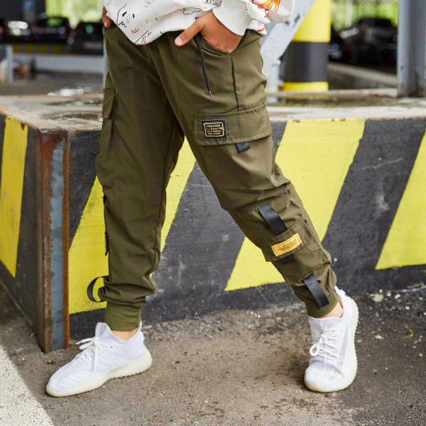 Slide-2) Джогери літні К411 Fashionable Хакі