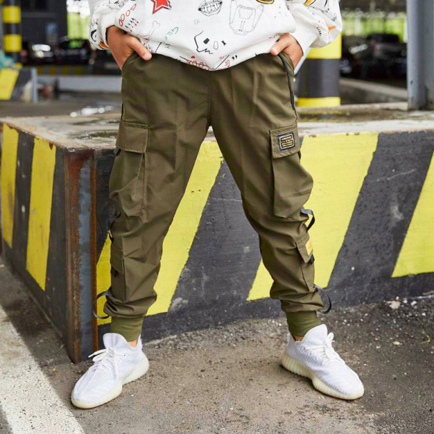 Slide-3) Джогери літні К411 Fashionable Хакі