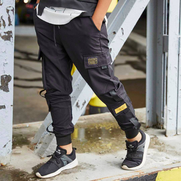 Slide-2) Джогери літні К411 Fashionable Чорні