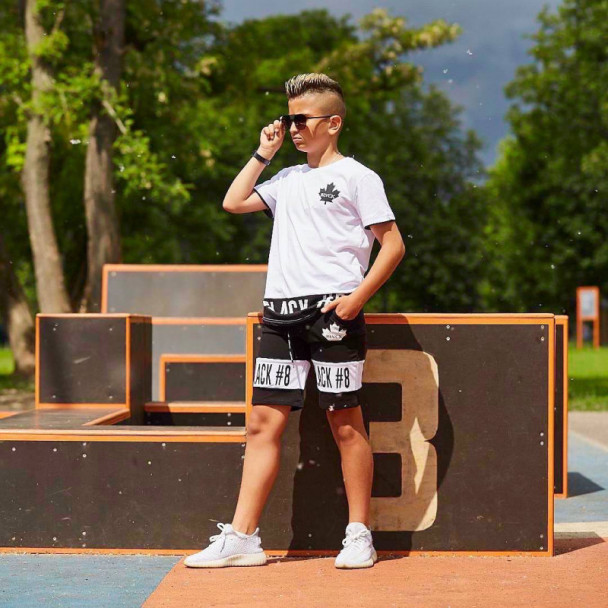Slide-2) Костюм Studio 1006 кленовий лист Біла футболка