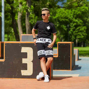 Костюм Studio 1006 кленовий лист Чорна футболка